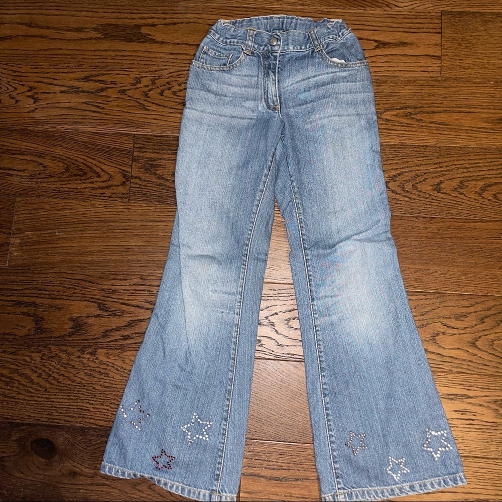 GIRLS SIZE 10 GYMBOREE BOOTCUT / FLARE BLUE JEANS